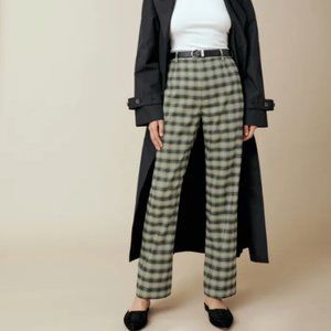 Reformation Franklin Pant in Green Plaid, 2
